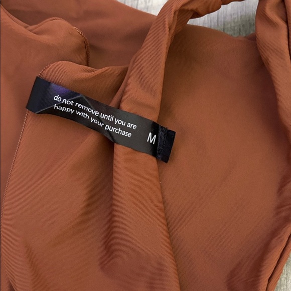 Ark Swimwear Brown Zip One Piece size M - Picture 7 of 9